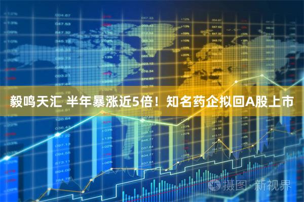 毅鸣天汇 半年暴涨近5倍！知名药企拟回A股上市