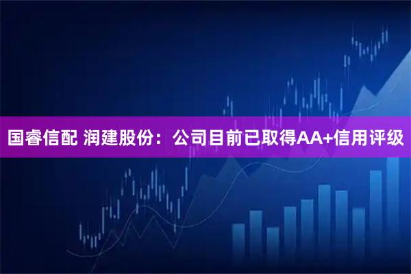 国睿信配 润建股份：公司目前已取得AA+信用评级